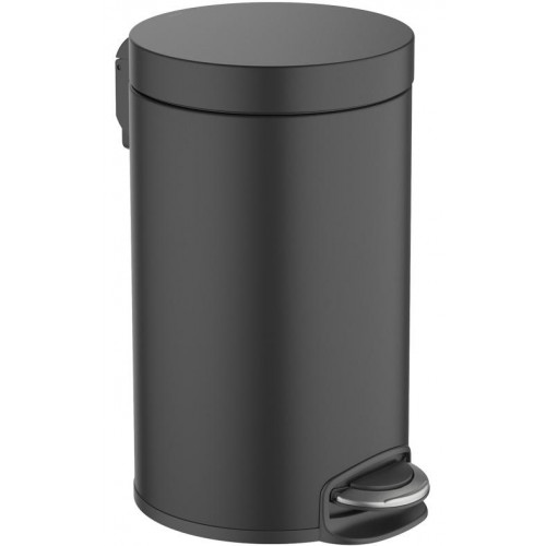 AQ4992MB корзина для мусора с педалью, 8л, матовый черный