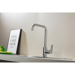 AQ1081CR ВЕГА смеситель для кухни (квадратный излив)