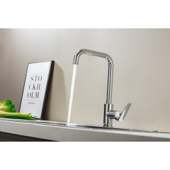 AQ1081CR ВЕГА смеситель для кухни (квадратный излив)