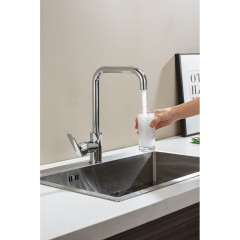 AQ1081CR ВЕГА смеситель для кухни (квадратный излив)