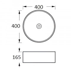 AQ5118-MW раковина 400*400*165 для установки на столешницу, матовый белый