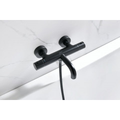 AQ1343MB ЕВРОПА термостатический смеситель для ванны, матовый черный