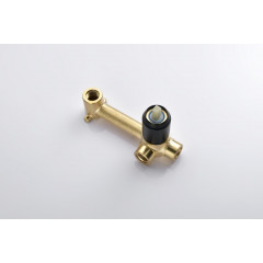 AQ1413MB ЛИРА смеситель для раковины настенный (внешняя и скрытая часть), матовый черный