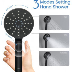 AQ2006MB ОБЕРОН ручной душ Select 120 3 jet, матовый черный