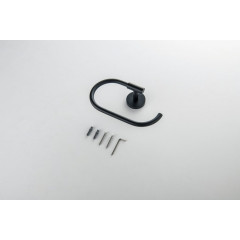 AQ4221MB ОБЕРОН полотенцедержатель овальный, матовый черный