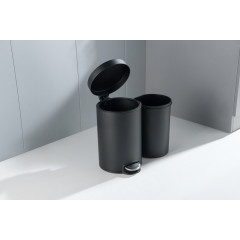 AQ4992MB корзина для мусора с педалью, 8л, матовый черный