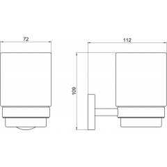 AQ4604MB БЕТТА стакан с держателем, матовый черный