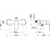 AQ1260MB ОБЕРОН смеситель для душа, матовый черный