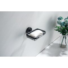 AQ4633MB БЕТТА мыльница решетка, матовый черный