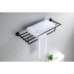 AQ4615MB БЕТТА полка для полотенец, матовый черный