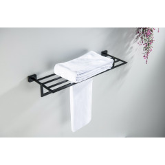 AQ4315MB ЛИБРА полка для полотенец, матовый черный
