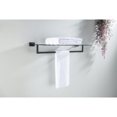 AQ4315MB ЛИБРА полка для полотенец, матовый черный