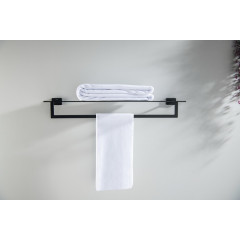 AQ4315MB ЛИБРА полка для полотенец, матовый черный