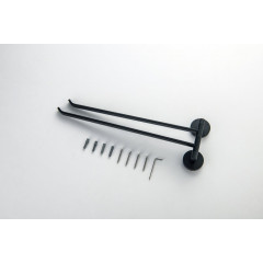 AQ4613MB БЕТТА полотенцедержатель двойной, матовый черный