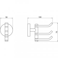 AQ4632BGM БЕТТА крючок тройной, оружейная сталь (шлиф. черный хром)