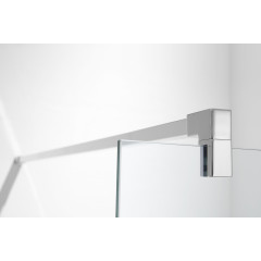 AQ WIW 07020CH Душевая перегородка Walk in с держателем 700x2000 профиль хром, стекло прозрачное