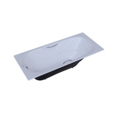 AQ8050FH-00 ГАММА ванна чугунная эмалированная 1500x750 в комплекте с 4-мя ножками и 2-мя ручками