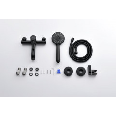 AQ1349MB ЕВРОПА смеситель для ванны с душевым набором 3jet, матовый черный