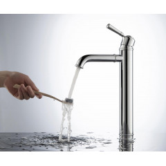 AQ1504CR КЛАССИК смеситель для раковины высокий 235, без донного клапана