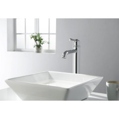 AQ1504CR КЛАССИК смеситель для раковины высокий 235, без донного клапана