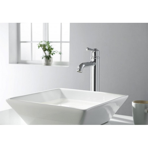 AQ1504CR КЛАССИК смеситель для раковины высокий 235, без донного клапана