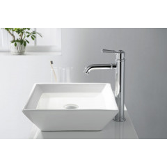 AQ1504CR КЛАССИК смеситель для раковины высокий 235, без донного клапана