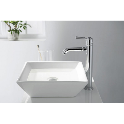 AQ1504CR КЛАССИК смеситель для раковины высокий 235, без донного клапана