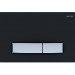 KDI-0000026 (009D-1) Панель смыва Slim Черный матовый (клавиша прямоугольная, никель)