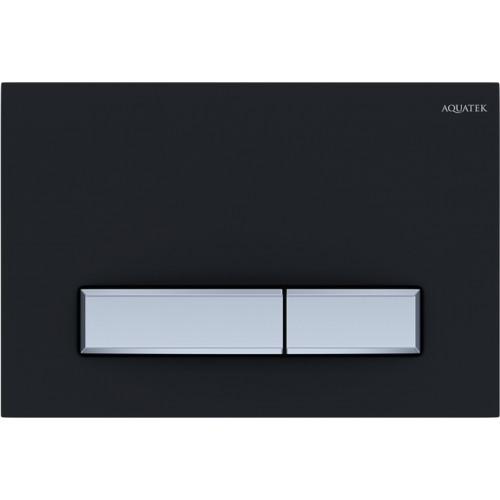 KDI-0000026 (009D-1) Панель смыва Slim Черный матовый (клавиша прямоугольная, никель)