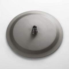 AQ2075BGM круглый верхний душ 300*2 мм, оружейная сталь (шлиф. черный хром)