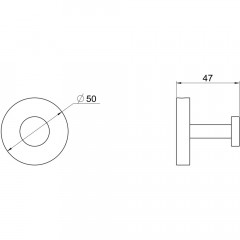 AQ4601BGM БЕТТА крючок, оружейная сталь (шлиф. черный хром)