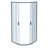 AQ ARI RO 09020GM Душевой уголок 1/4 круга, двери раздвижные 900x900x2000, профиль оружейная сталь, стекло прозрачное