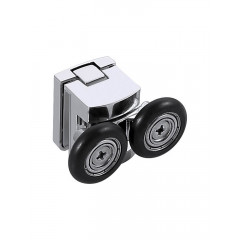 AQ ARI RO 09020GM Душевой уголок 1/4 круга, двери раздвижные 900x900x2000, профиль оружейная сталь, стекло прозрачное