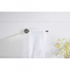 AQ4119BGM ЕВРОПА полотенцедержатель, оружейная сталь (шлиф. черный хром)