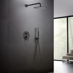 AQ1172MB БЕТТА Set 3 в 1 душевой комплект 2 режима, матовый черный