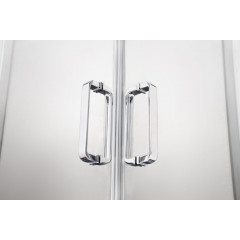 AQ ARI KV 09020CH Душевой уголок квадратный, двери раздвижные 900x900x2000 профиль хром, стекло прозрачное
