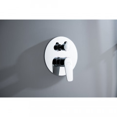 AQ1147CR БЕТТА смеситель для ванны, 3 режима (внешняя и скрытая часть)