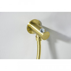 AQ2464BG шланговое подсоединение с держателем, шлиф. золото