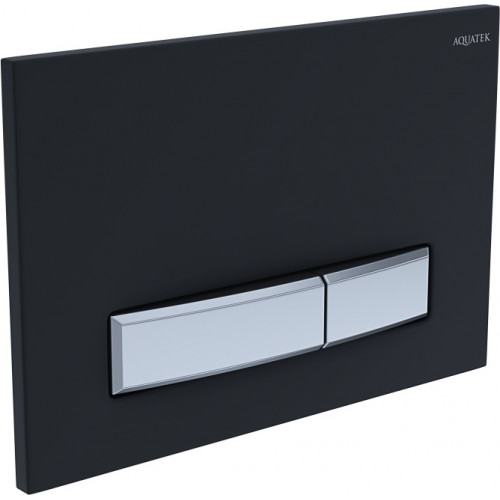 KDI-0000026 (009D-1) Панель смыва Slim Черный матовый (клавиша прямоугольная, никель)