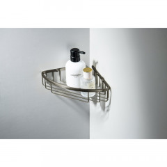 AQ4906BGM угловая полка, оружейная сталь (шлиф. черный хром)