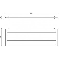 AQ4322CR ЛИБРА полка для полотенец