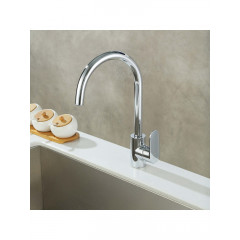 AQ1882CR НИКА смеситель для кухни (полукруглый излив)