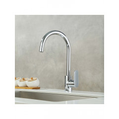 AQ1882CR НИКА смеситель для кухни (полукруглый излив)