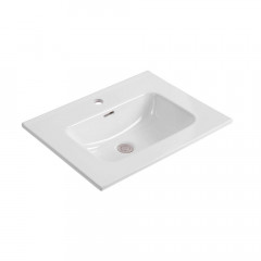 AQ77060-MW Комплект мебели:Тумба 60 см ВЕГА с раковиной AQ0460-00, 2 ящика,цвет белый мат