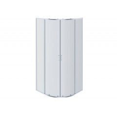 AQ ARI RO 10020CH Душевой уголок 1/4 круга, двери раздвижные 1000x1000x2000, профиль хром, стекло прозрачное