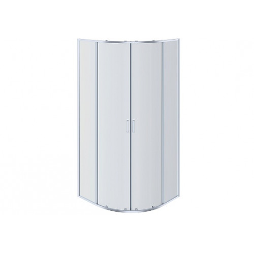 AQ ARI RO 10020CH Душевой уголок 1/4 круга, двери раздвижные 1000x1000x2000, профиль хром, стекло прозрачное