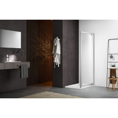 AQ ARI PI 09020CH Душевая дверь, распашная 900x2000 профиль хром, стекло прозрачное