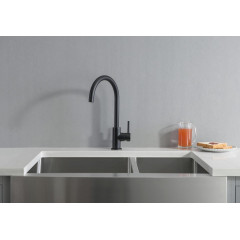 AQ1382MB ЕВРОПА смеситель для кухни, матовый черный