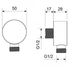 AQ2457MB шланговое подсоединение, матовый черный