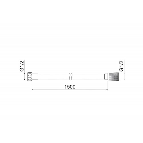 AQ2105CR шланг для душа 150 см нержавейка